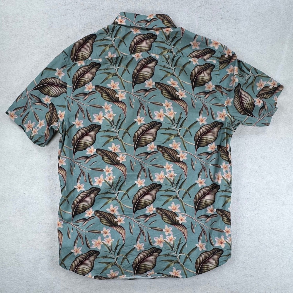 UNTUCKit Damien S/S Slim Fit‎ Floral Tropical Cotton Shirt Blue Mens Small 41139 - Picture 7 of 7